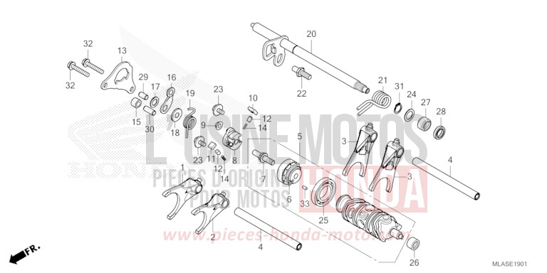 BARILLET DE SELECTION (CMX1100D/D2/D3) de CMX 1100 "Rebel" PEARL HAWKSEYE BLUE (PB409) 2025